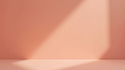 Minimalist Coral Backdrop with Shadows: A simple yet elegant composition featuring a solid coral-colored backdrop, with striking shadows cast across the surface creating a sense of depth and intrigue