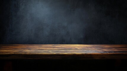 A warm wooden table stands proudly in front of a rich, dark background, inviting creativity and personal expression. The atmosphere feels perfect for artistic endeavors and intimate gatherings