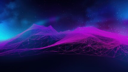 A mesmerizing website banner with a neon-inspired blue and purple gradient, featuring a fine grainy texture for a futuristic feel.