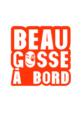 beau gosse a bord citation smiley clin oeil humour