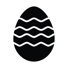 easter egg icon silhouette vector