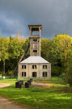 Shaft of abandoned coalmine at Ronchamp, France