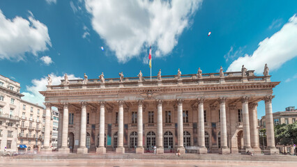 Grand Theatre de Bordeaux timelapse hyperlapse in France, home to the Opera National