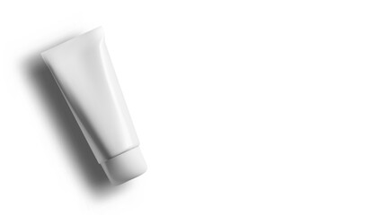 Plastic Tube Moisturizer Cream On White Background