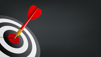3D Red Dart Hit The Dartboard Mockup