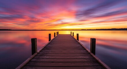 Fototapeta premium sunset on the pier