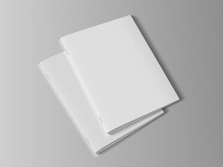 Blank Realistic Brochure Or Magazine With Shadow