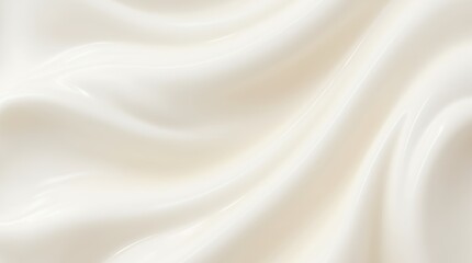 Obraz premium Smooth Swirls: A mesmerizing close-up of creamy substance, with flowing swirls.