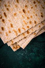 Traditional Jewish bread matzo for Passover
