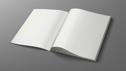 Realistic 3D Magazine Mockup With Clean Page