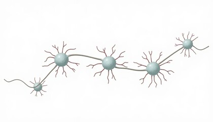 Illustration of interconnected neural network cells