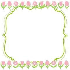 frame with flowers