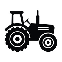 lawn tractor icon silhouette vector