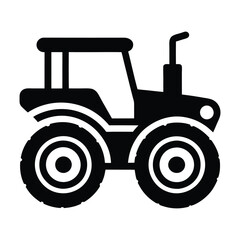 lawn tractor icon silhouette vector