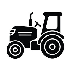 lawn tractor icon silhouette vector