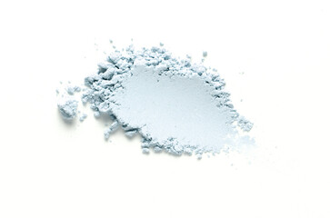 Obraz premium A sample of dry cosmetic clay for a skin mask. White background