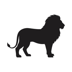 lion vector silhouette design 
