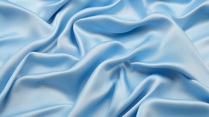 Obraz premium Blue silk satin fabric abstract background.AI Generative.