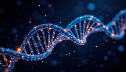 Exploring dna structure laboratory setting scientific illustration dark background macro view genetic research concept