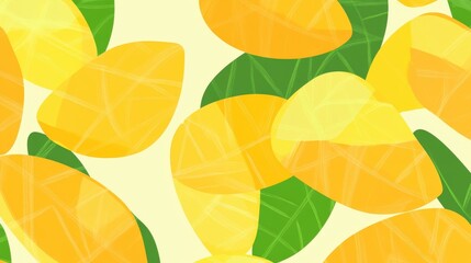 Naklejka premium A Vibrant Abstract Mango Pattern with Vivid Colors and Modern Geometric Shapes