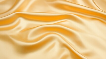 Golden silk satin fabric abstract background.AI Generative.