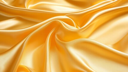 Fototapeta premium Golden silk satin fabric abstract background.AI Generative.