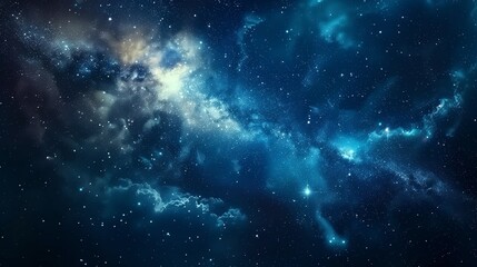 Fototapeta premium a surreal starry sky with floating nebulae
