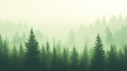 Fototapeta premium A smooth, out-of-focus green gradient, giving the impression of a serene forest or lush foliage