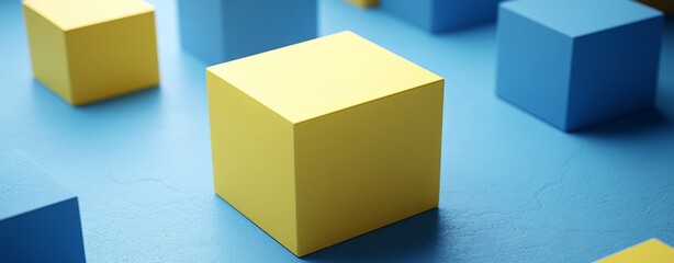 Fototapeta premium A digital rendering of a central data storage unit with network nodes encircling it, symbolizing cloud computing and data management