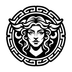 A solid style icon of aphrodite symbol