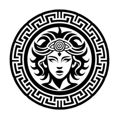 A filled style icon of gaia tattoo symbol