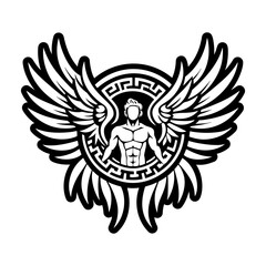 Obraz premium A filled style icon of icarus wings symbol