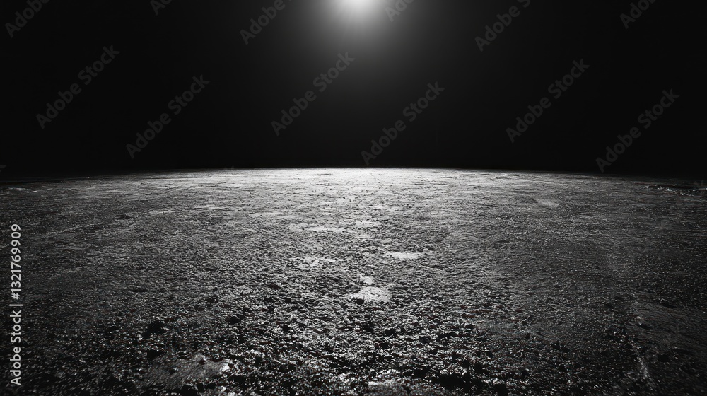 Poster dark textured surface illuminated by bright light.