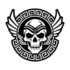 Thanatos tattoo symbol icon in solid style
