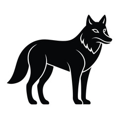 wolf simple icon silhouette vector
