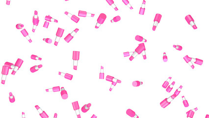 Cute pink lipsticks for princesses isolated on transparent background png.