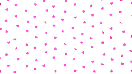 Pink little hearts on transparent background png. Little hearts like confetti.