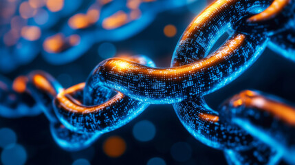 A businessman highlights the integration of CRM and blockchain technology in an online customer relationship network, reinforcing global brand loyalty and digital business strategies