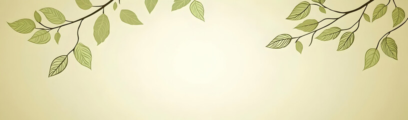 Fototapeta premium Green leaves frame, nature backdrop