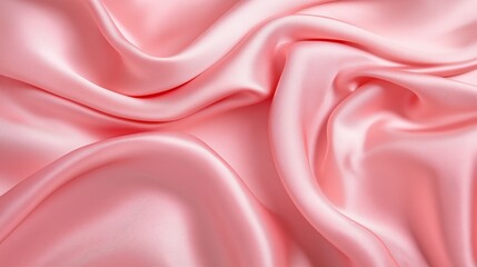Obraz premium Pink silk satin fabric abstract background.AI Generative.