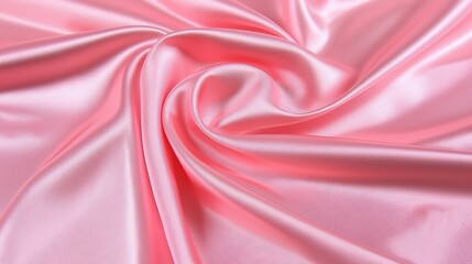 Fototapeta premium Pink silk satin fabric abstract background.AI Generative.