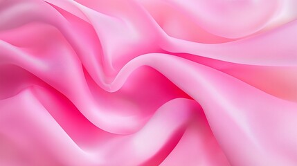 Obraz premium Pink silk satin fabric abstract background.AI Generative.
