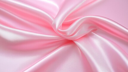 Obraz premium Pink silk satin fabric abstract background.AI Generative.