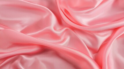 Obraz premium Pink silk satin fabric abstract background.AI Generative.