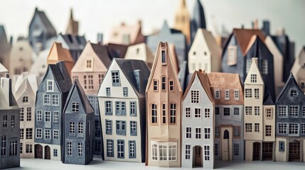 Obraz premium miniature city made of paper