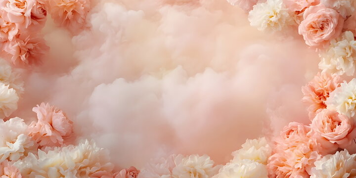 Abstract flower texture, peach pink, trendy, concept women's day, march, 8th . Wallpaper background. , top view, copy space, spring, summer, macro