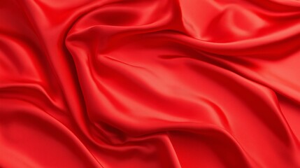 Obraz premium Red silk satin fabric abstract background.AI Generative.