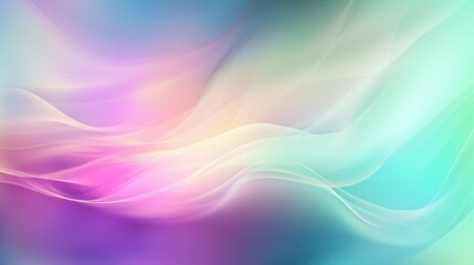 Obraz premium A vibrant, iridescent pastel gradient with soft glowing light effects, creating a magical and ethereal atmosphere.