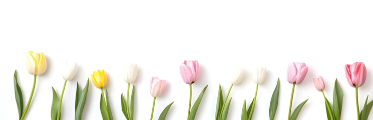 spring summer  pink white flowers border frame for celebrating wedding, birthday, wallpaper, flat, background, on white flat background