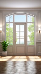 Fototapeta premium empty room with window HD 8K wallpaper Photographic Image